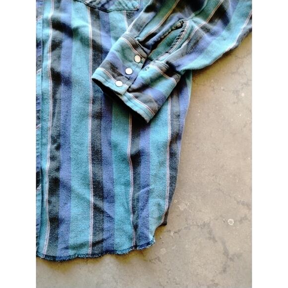 Wrangler Men’s Shirt Western Pearl Snap Button Up Long Sleeve L 16-16.5 75091SR - Picture 4 of 5